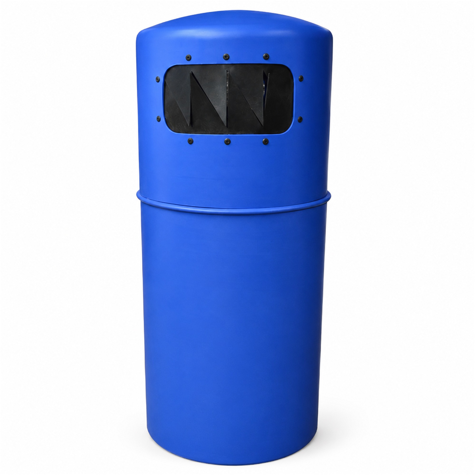 Hooded Top Litter Bin with Pest Guard - 90 Litre - blue