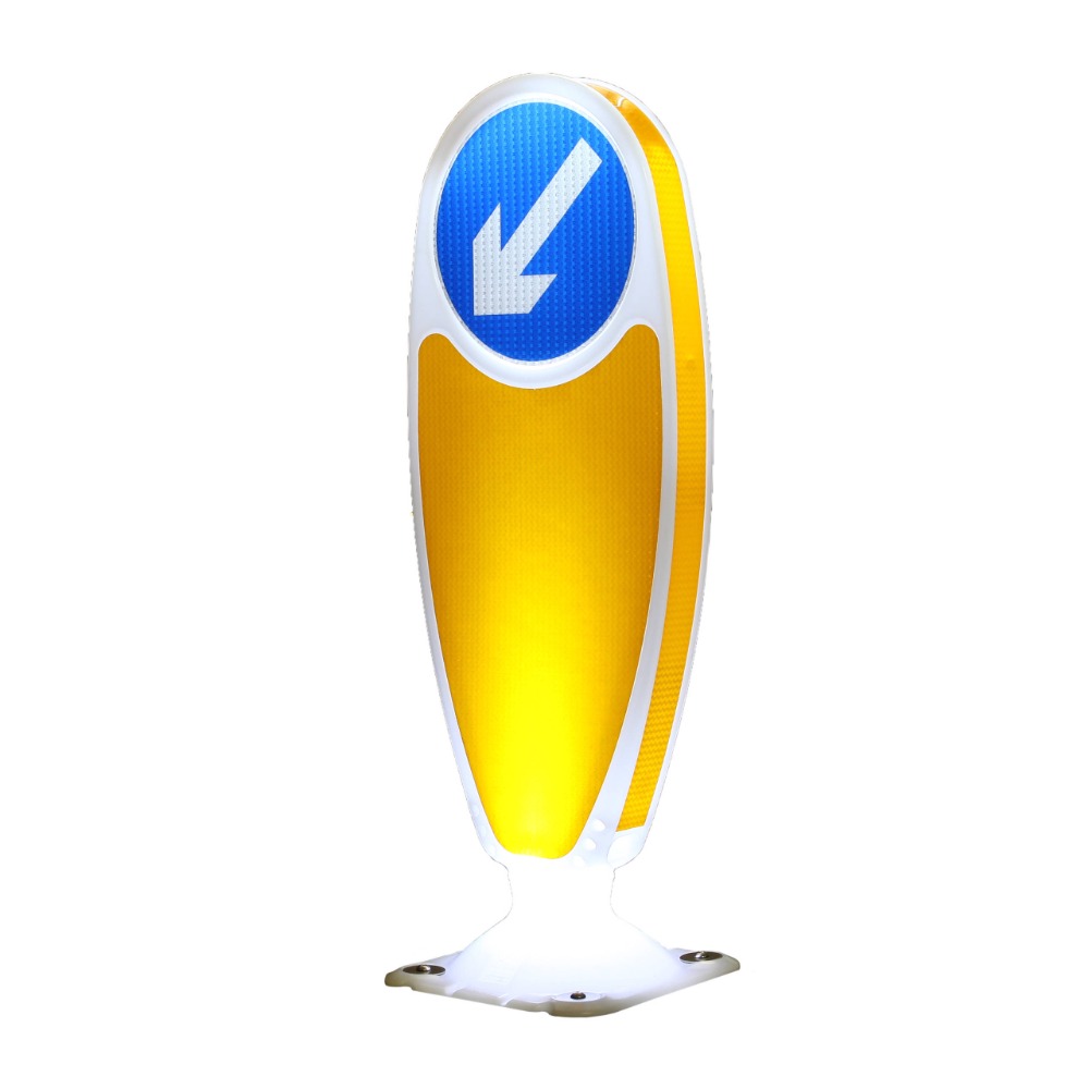Illuminated Rebound Keep Left Fold Down Bollard