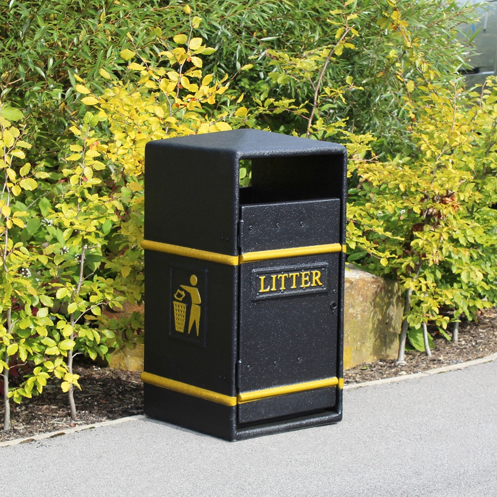 Never Rust Litter Bin - 112 Litre - black