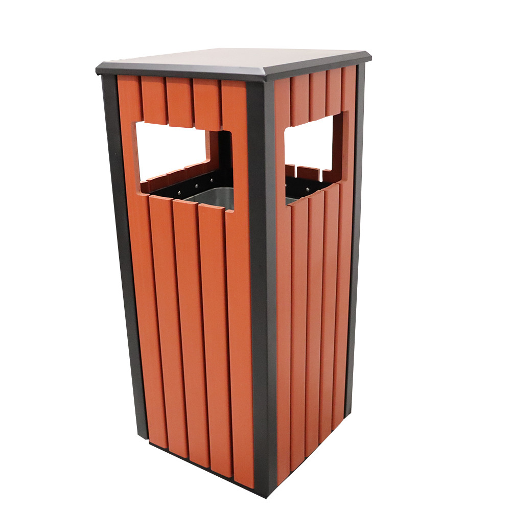 Wood Effect Waste Bin - 42 Litre