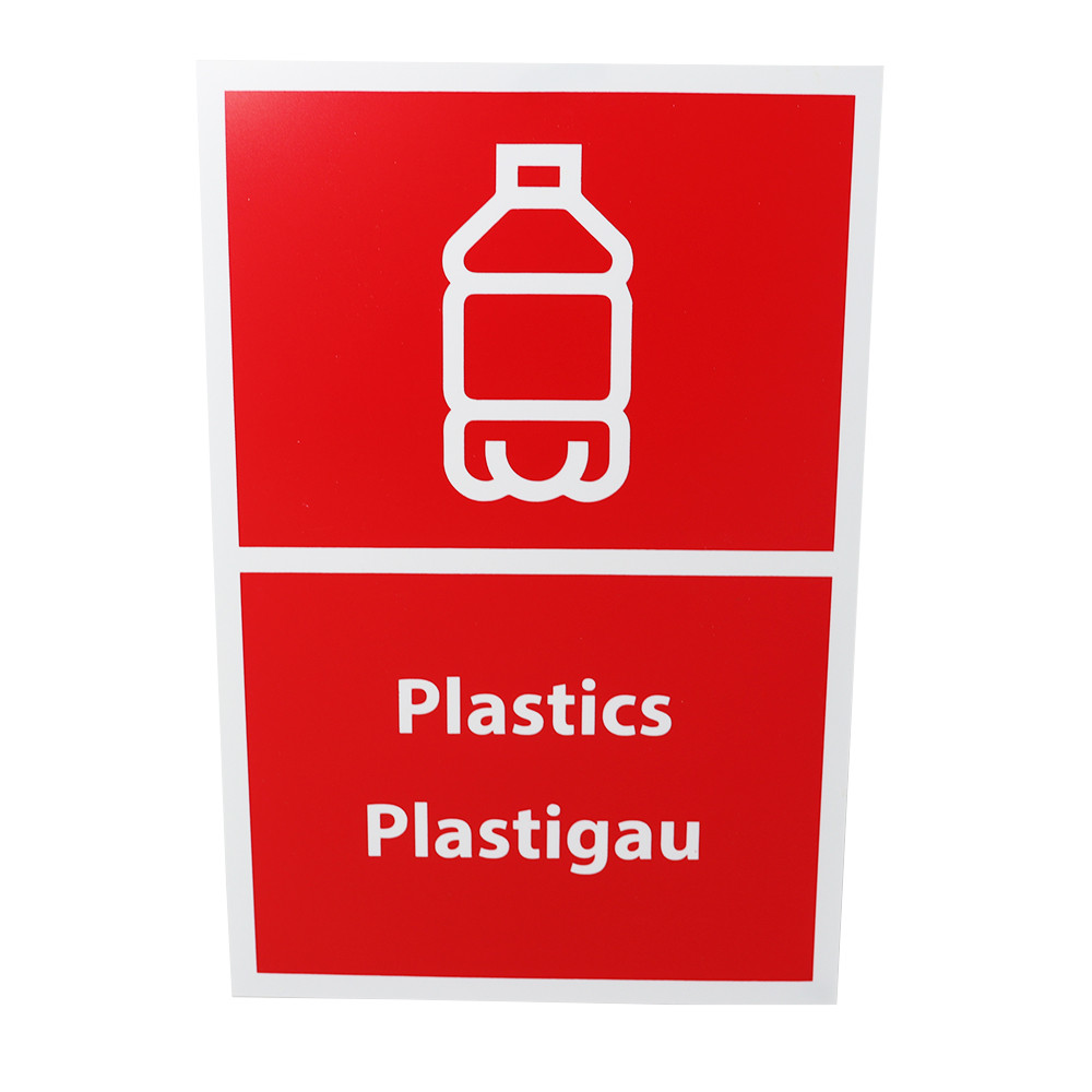 A3 Bilingual Welsh and English Self Adhesive Bin Sign
