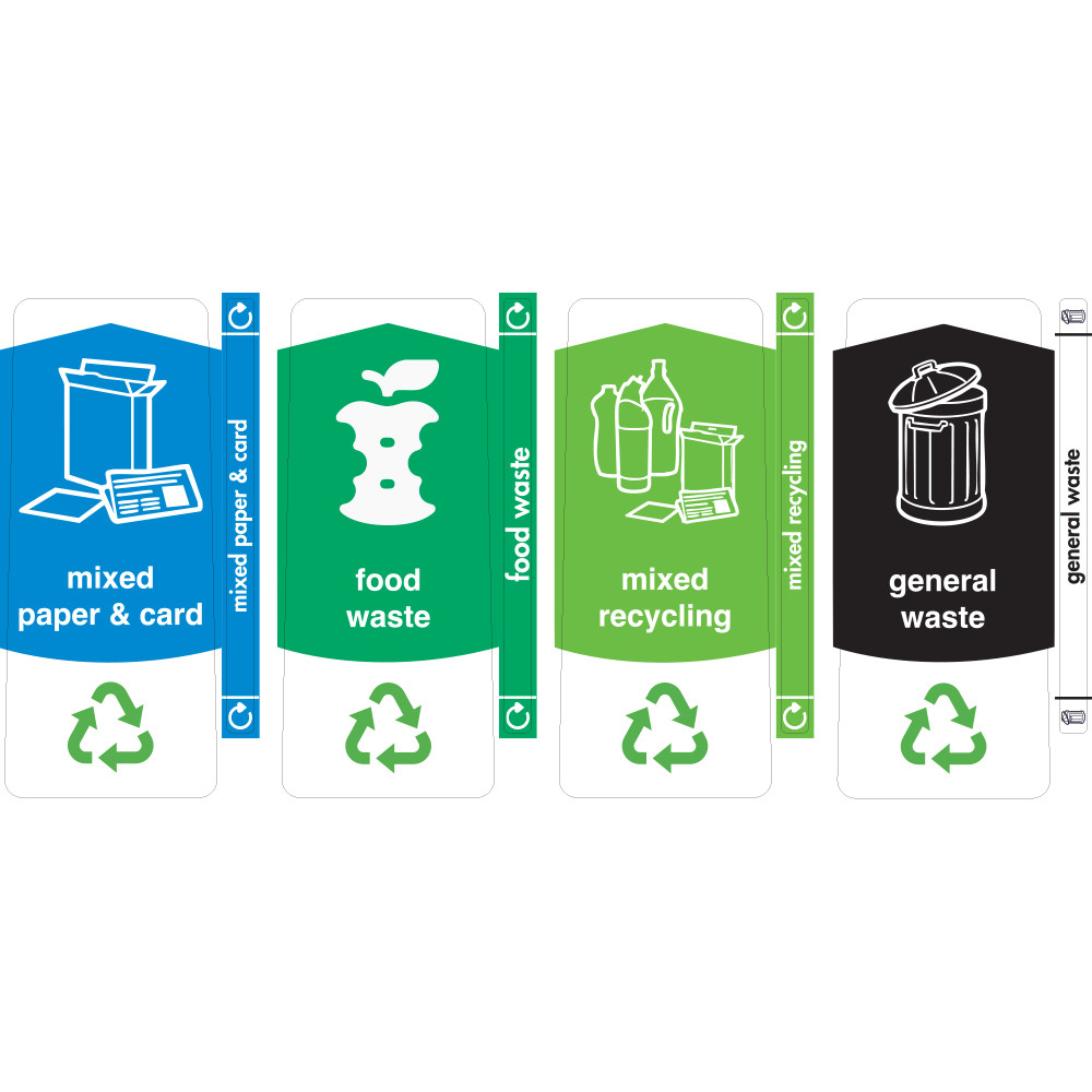 Simpler Recycling Premium Bin Stickers - Slim Jim