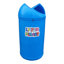 Twist Litter Bin with Litter Please Logo - 90 Litre